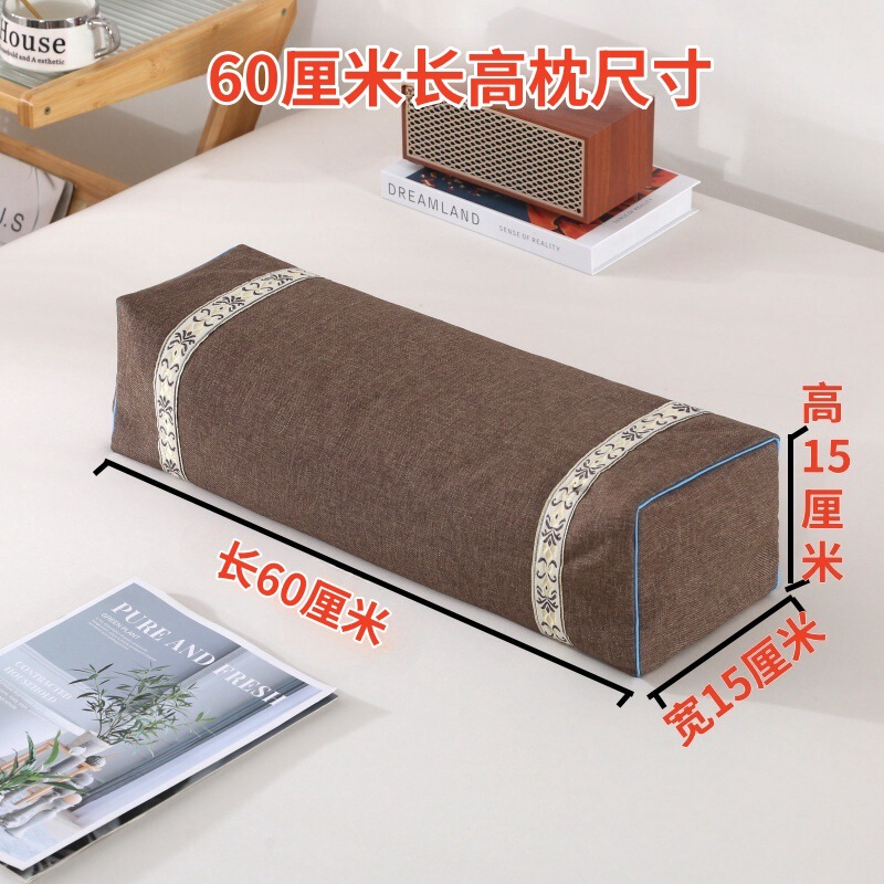 高められたそば殻角枕、シングルアンティークそば殻枕、長方形枕、頸椎枕、大人の睡眠用高枕|undefined