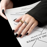 (Трансграничная торговля), металлическое трехмерное кольцо с косичкой, безразмерный аксессуар, на указательный палец, французский стиль