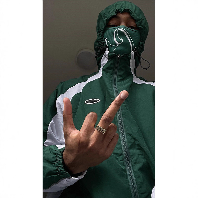 2024 유럽 인기상품 3M 반사 후드 윈드브레이커 남성용 트렌디 가을 경량 재킷