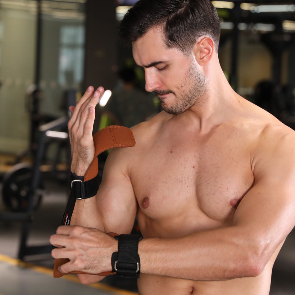 Levantamiento de pesas, barra horizontal, palma, guantes de fitness para hombres y mujeres, brazaletes ultraligeros, pull-ups, refuerzo de agarre auxiliar de tracción dura