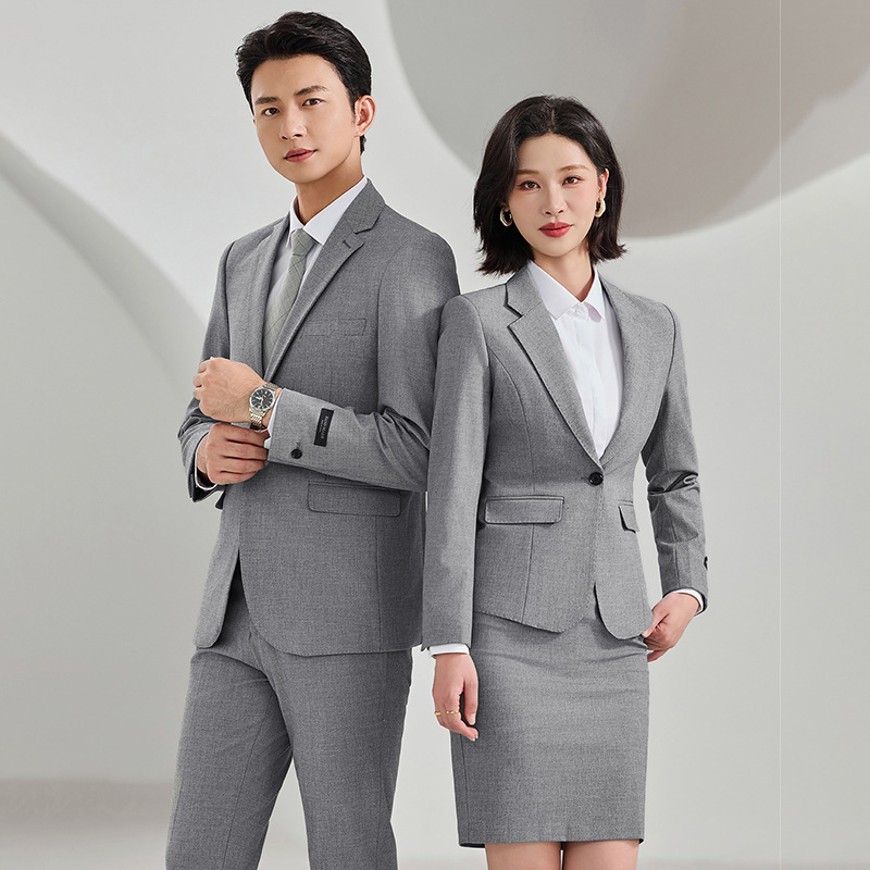 Winter New Style Men's and Women's Suits Formal Wear Thickeneded Wavy Pattern President Lawyer Women's Suit Work Clothes