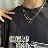 Demi-season brand necklace with letters suitable for men and women, sweatshirt hip-hop style, accessory, chain for key bag , sweater, 2021 years