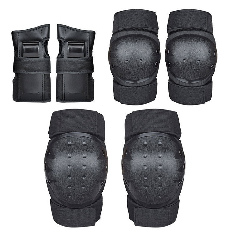 Manufacturer Wholesale Knee Pads and Protective Gear Set for Adults and Children, Universal for Cycling, Skateboarding, Knee and Elbow Protection Six-Piece Set, Roller Skating Protective Gear