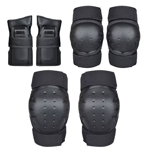 Manufacturer Wholesale Knee Pads and Protective Gear Set for Adults and Children, Universal for Cycling, Skateboarding, Knee and Elbow Protection Six-Piece Set, Roller Skating Protective Gear