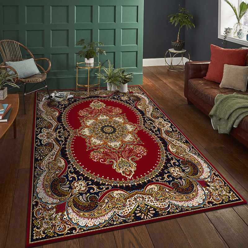 Tappeto vintage boho stile persiano in velluto cristallo morbido_voghion.com