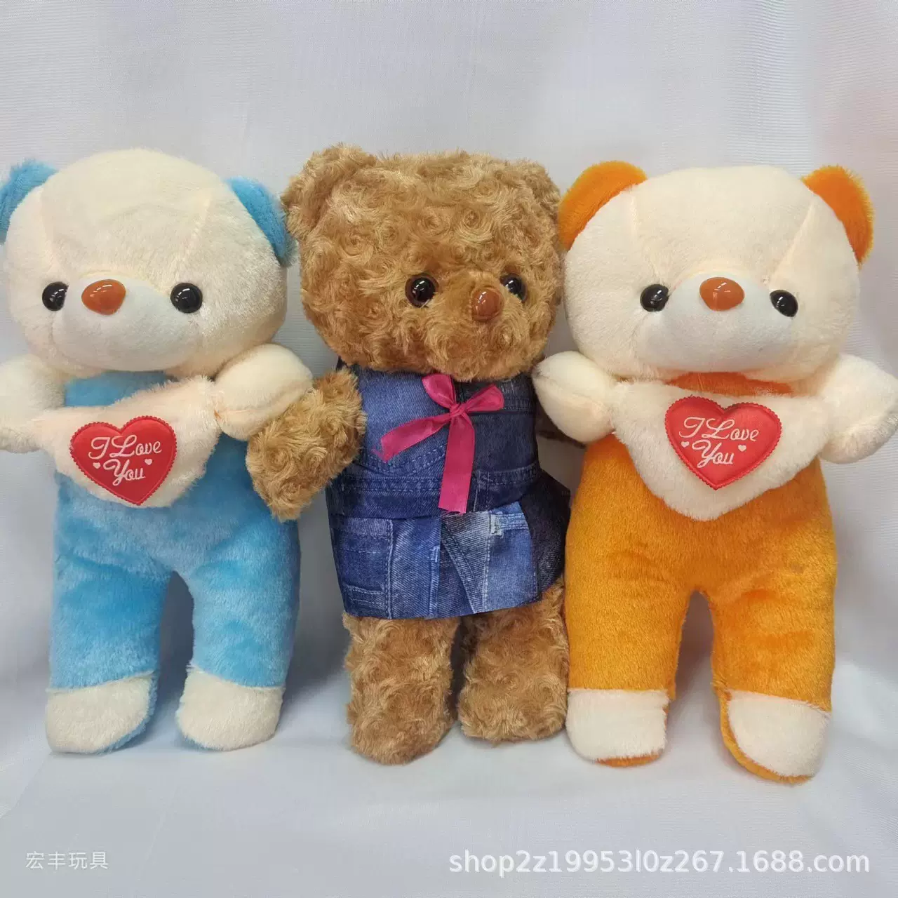 玩偶毛绒玩具可爱小熊抛洒公仔婚庆批发爪机公仔庙会礼品兑换娃娃