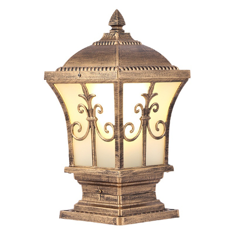 Pilar solar lámpara de pared al aire libre puerta Pilar impermeable Jardín Chino Villa jardín lámpara