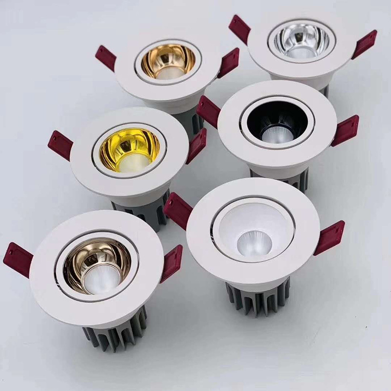 led射灯普瑞cob芯片防眩光5w7w10W家用开孔75酒店无主灯天花灯