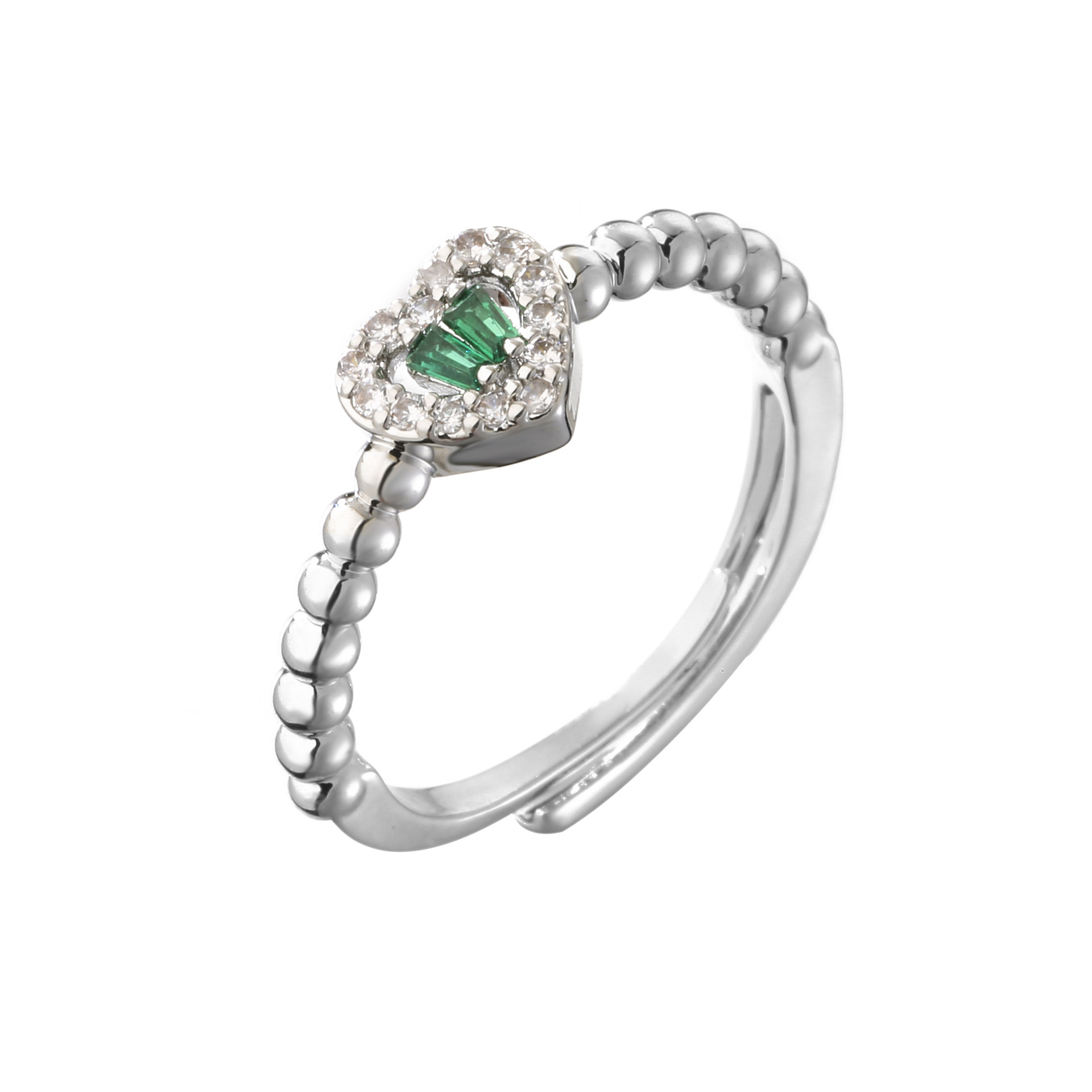 Rings Classification Daily Occasion Copper Plating Heart Zircon Copper Rings