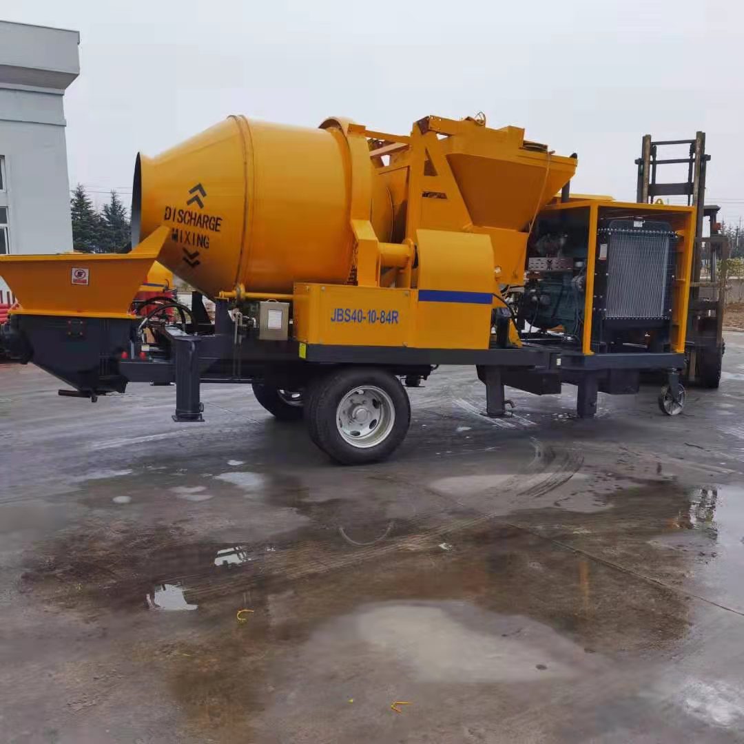 柴油机混凝土搅拌机 混凝土搅拌输送一体机 柴油搅拌泵 JBS40
