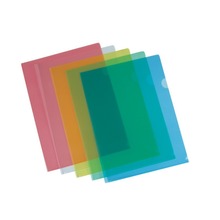 插页透明L型A4加厚防水单片夹开口二页夹简历保护套资料文件试卷