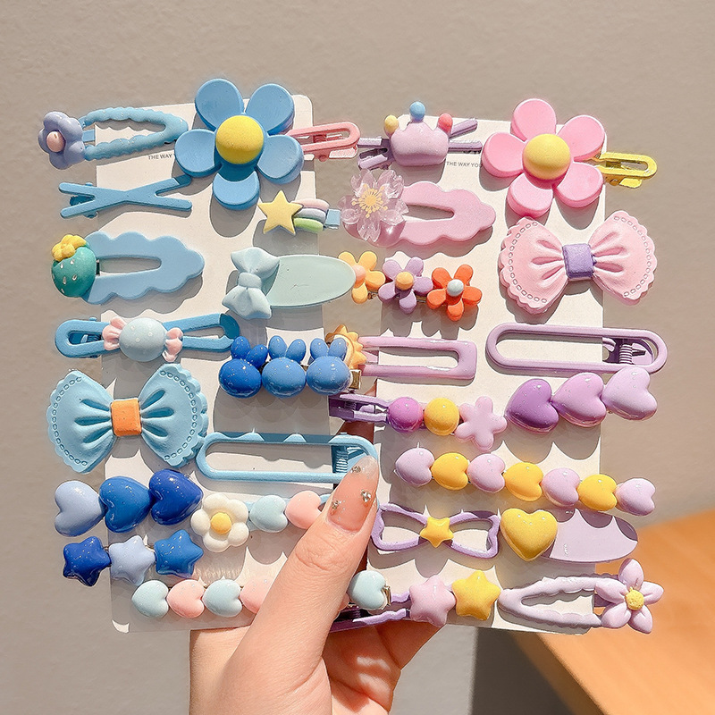 2024 nuevo clip BB de color lindo clip de cabello de boca de pato chica lateral clip de frange para niños tocado tarjeta de cabello rotura