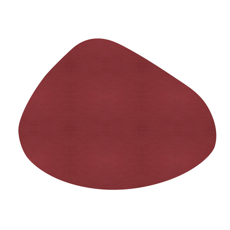 Coaster de cuero pvc aislamiento térmico antideslizante estera de comedor casa estera decorativa redonda forma de gota cuadrada se puede fijar forma
