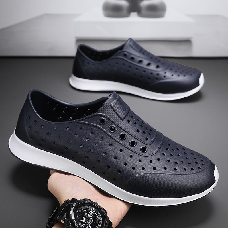 Wncnnnncative verano deportes al aire libre pareja playa agujero zapatos cerrado puntera casual transpirable sandalias impermeables