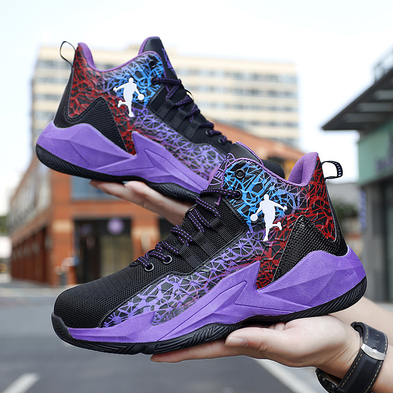 Foreign trade new basketball shoes men's genuine goods summer breathable mesh shoes limited Jinjiang middle school students sneaker wholesale