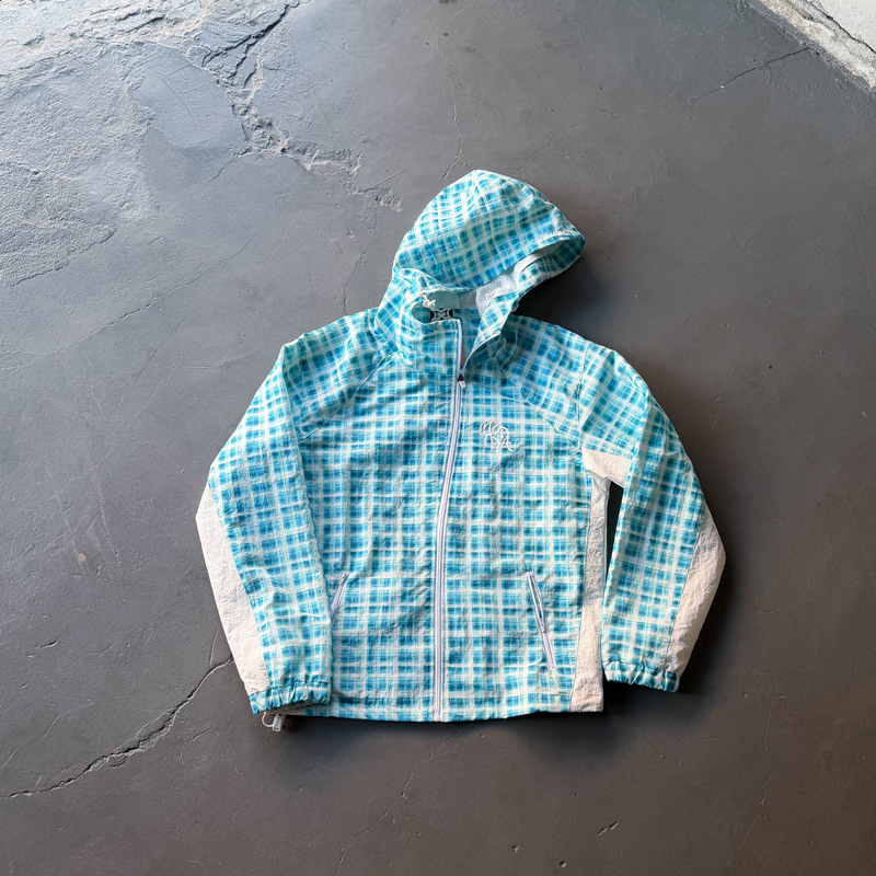 High-Quality Mertra Asymmetrical Plaid Hooded Jacket, Trendy Hip-Hop Streetwear High-Quality Mertra Asymmetrical Plaid Hooded Jacket, Trendy Hip-Hop Streetwear