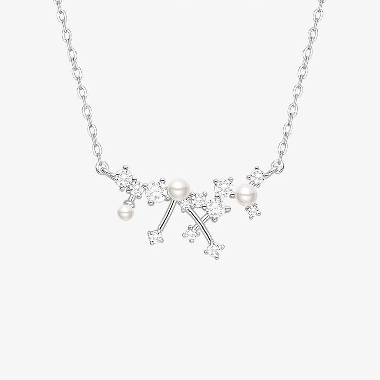 [New Style] Hefang Small Nebula Necklace Clavicle Chain Elegant and Luxurious Small Nebula Earrings Birthday Gift