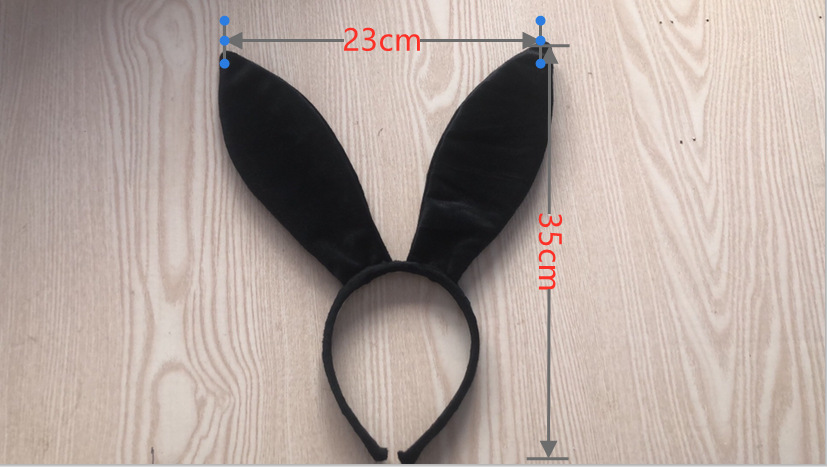 单个黑色毛绒头箍2