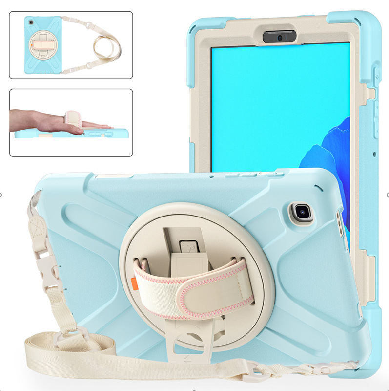 Suitable for new pirate king ipad mini6 protective shell Samsung T220/T720 rotating bracelet anti-fall shell Suitable for new pirate king ipad mini6 protective shell Samsung T220/T720 rotating bracelet anti-fall shell