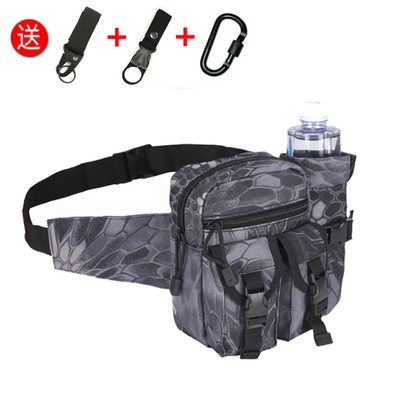 Tamaño medio - Pitón negro (gran botón D + botón de botella de agua + botón de pico de águila)