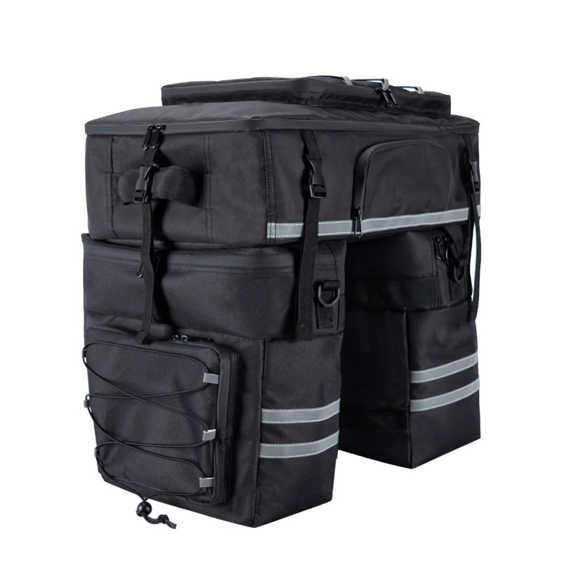 Capacious bag, waterproof bike trunk for traveling, three in one