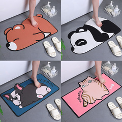 New cartoon diatom mud floor mat household absorbent quick-drying bathroom non-slip mat bathroom door entrance carpet