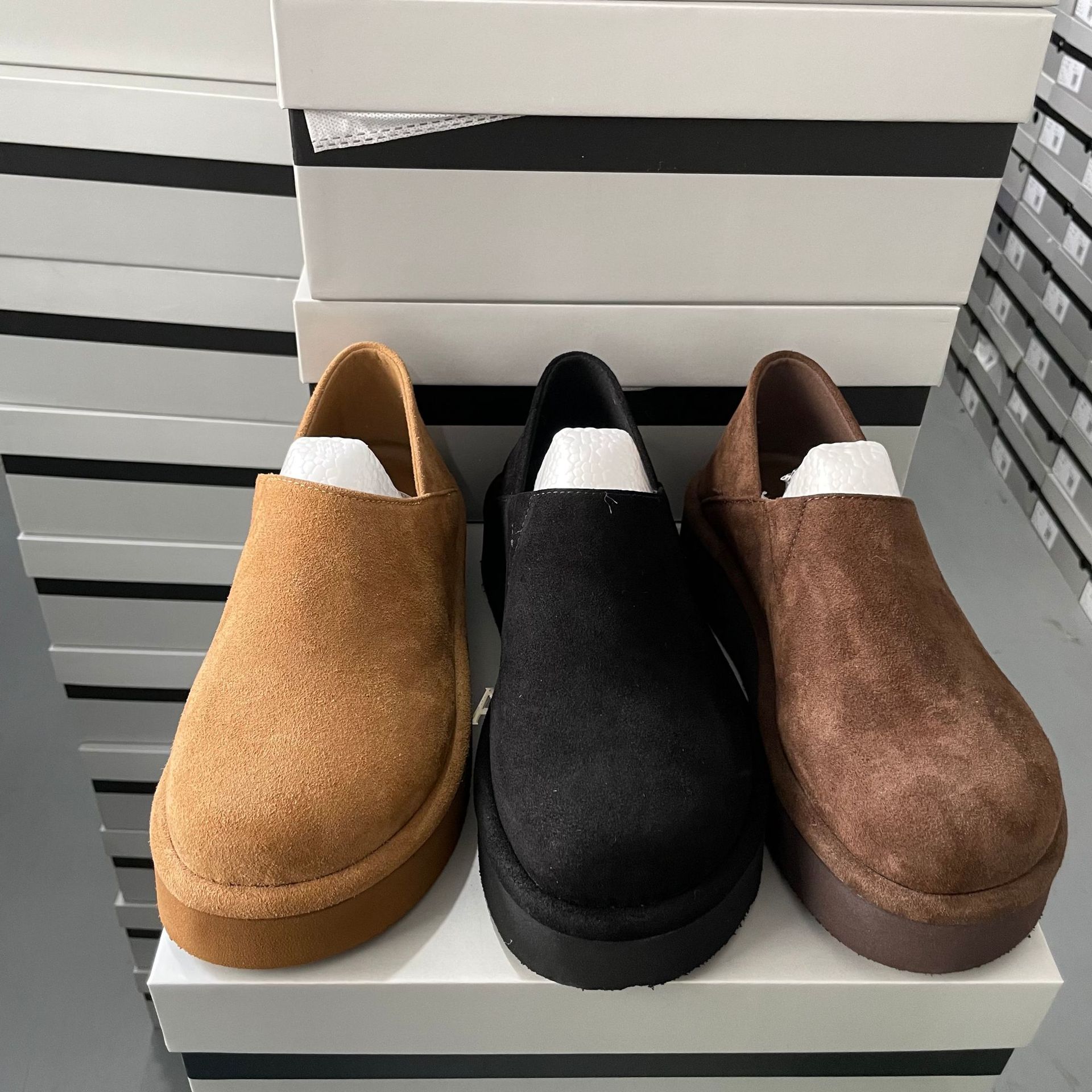 Mocassini slip-on da donna in vera pelle scarpe casual comode_voghion.com