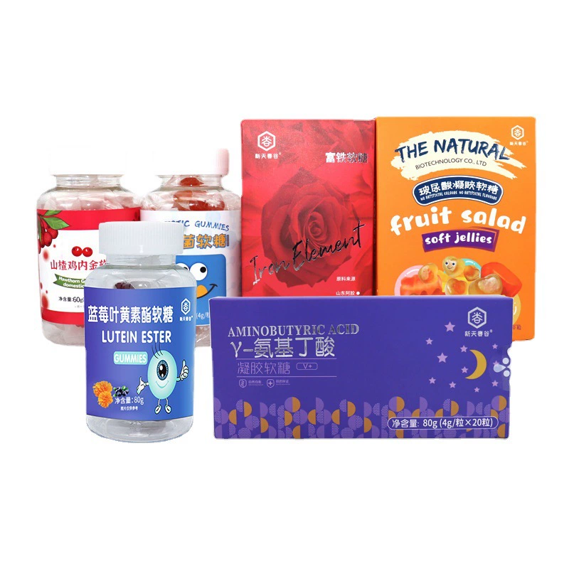 Fuggang, blueberry lutein lutein, collagen probiotic sugar, hawthorn chicken inner gold Q sugar vitamin C sugar wholesale