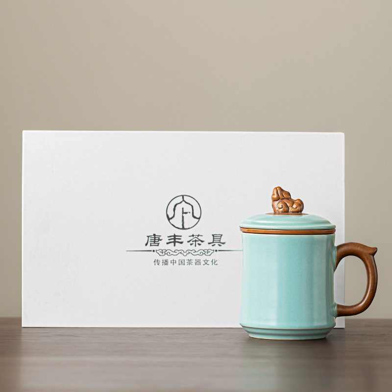 Tianqing Pixiu office cup three-piece set (gift box) 88