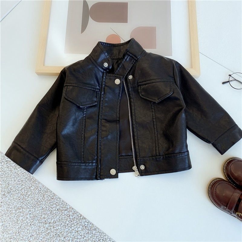 6356 Children's Motorcycle Leather Jacket New Spring Autumn and Winter Girls' Jacket Boys' Stylist Coat Short Leather Coat 6356 Children's Motorcycle Leather Jacket New Spring Autumn and Winter Girls' Jacket Boys' Stylist Coat Short Leather Coat
