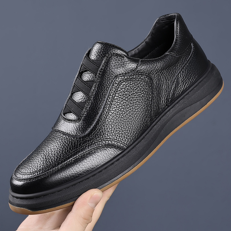 Piel de vaca de primera capa verano nuevos zapatos casuales para hombres cuero transpirable zapatos para hombres de un pie zapatos de cuero de todo fósforo