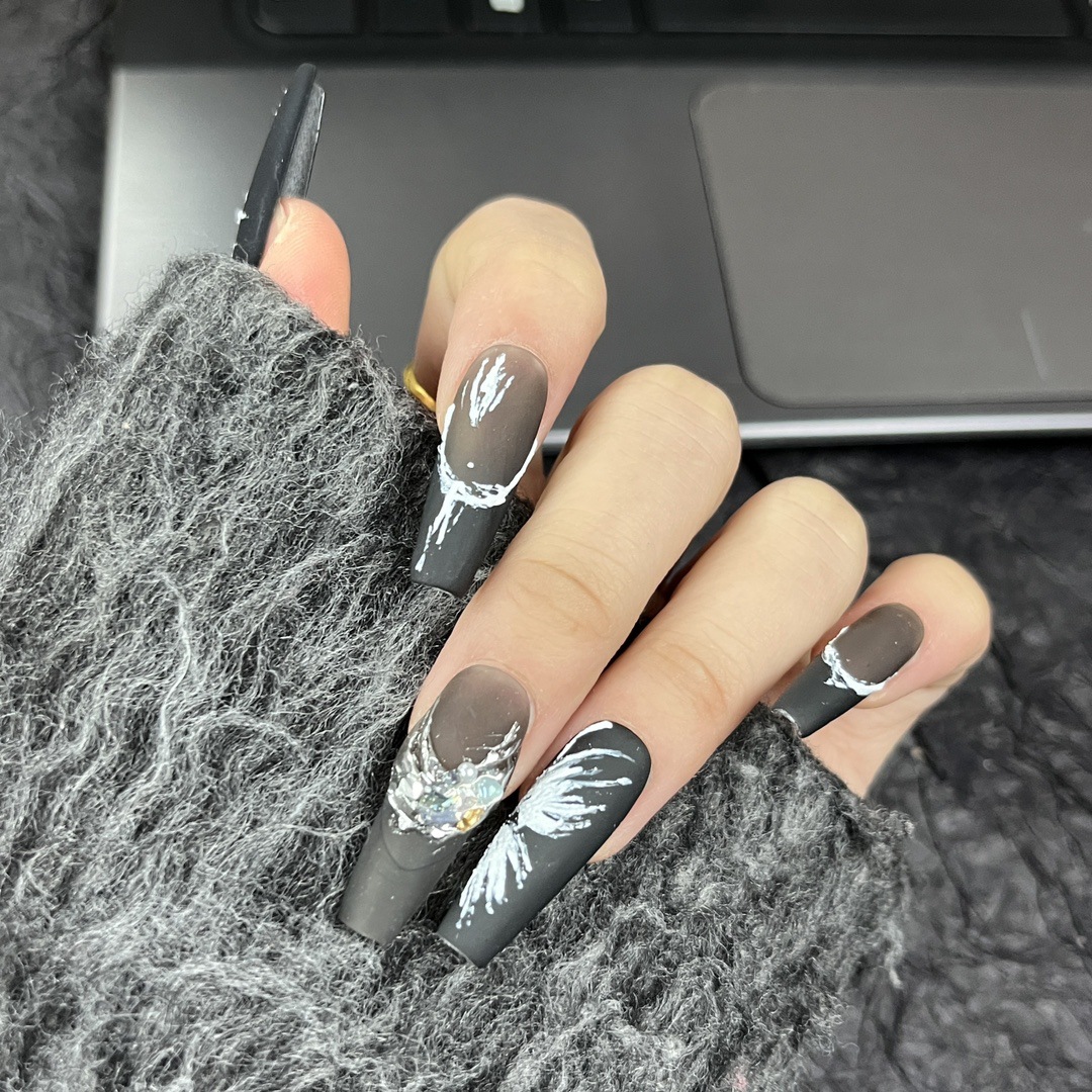 [Jiamu D799] New ins niche light luxury senior sense long exquisite hand-worn nail nail nail