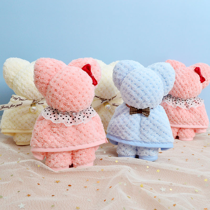 Little Bear Towel Gift Set Wedding Celebration Happy New Year Candy Supplies Children Teacher Mid-Autumn Festival Gift Items Wholesale