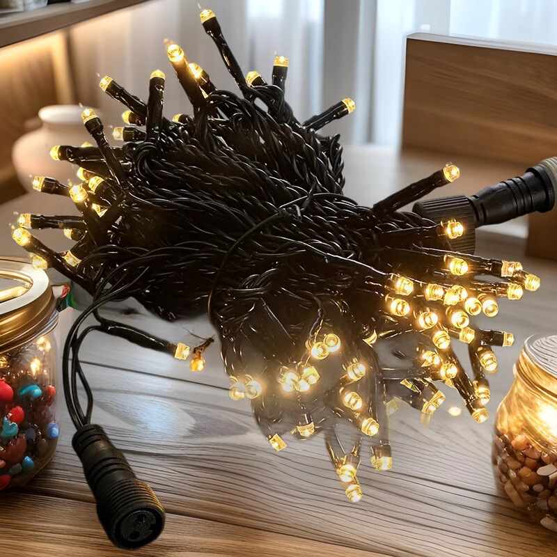 10m100LED220V Christmas Garland Fairy LED Lantern Outdoor Waterproof IP44 Holiday Decorative Light PVC Wire