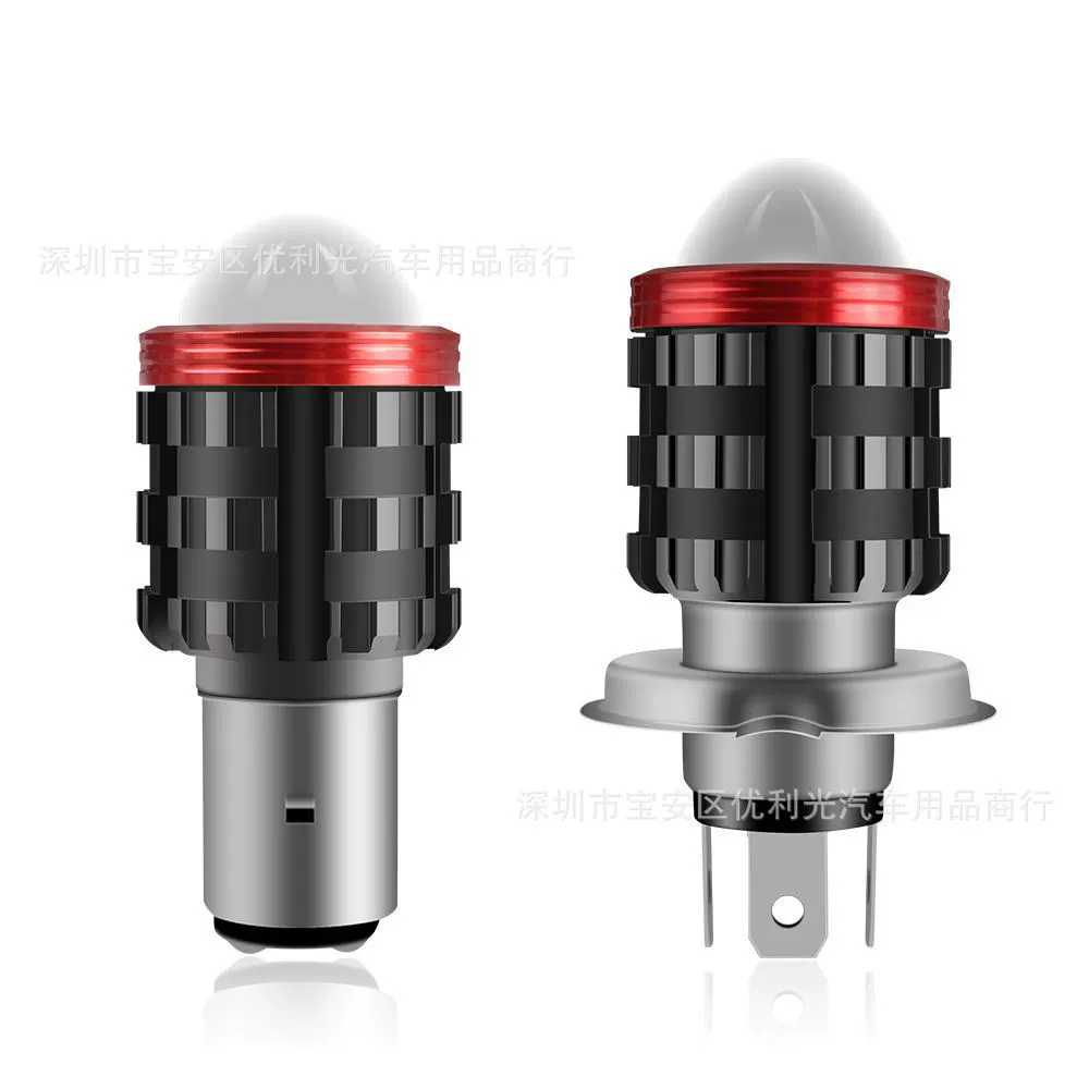 Фара для мотоцикла H4 с тремя когтями, двойными линзами, аккумулятор, автомобильный трехколесный велосипед, двухцветный модифицированный прожектор, светодиодная фара