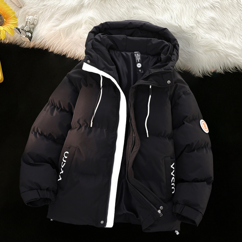 Invierno chaqueta de algodón de hombre chaqueta de algodón de moda suelta chaqueta de hombre cálido guapo
