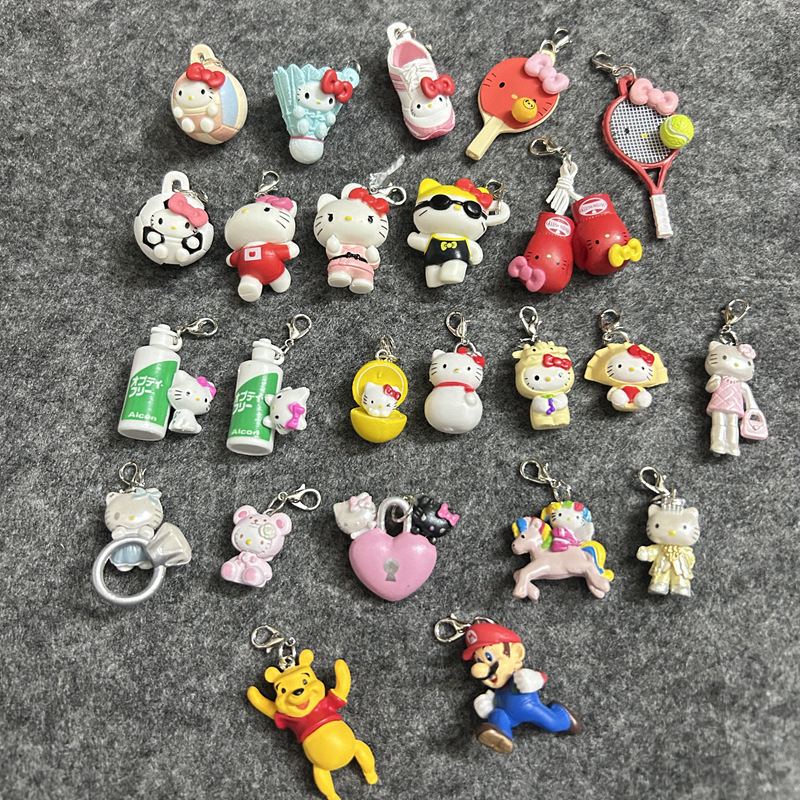 small size Variety Cat Keychain Pendant Bag Zipper Hanging DIY Material Accessories Mobile Phone Chain Accessories