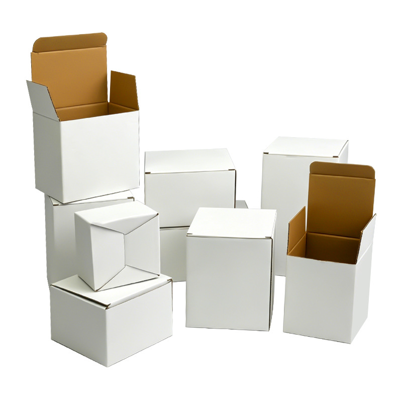 Small White Boxes in Stock, Corrugated Packaging Boxes, Cups, Hardware, Light Bulbs, Aromatherapy, Toys, Gift Boxes, Square Paper Boxes, Custom-Made