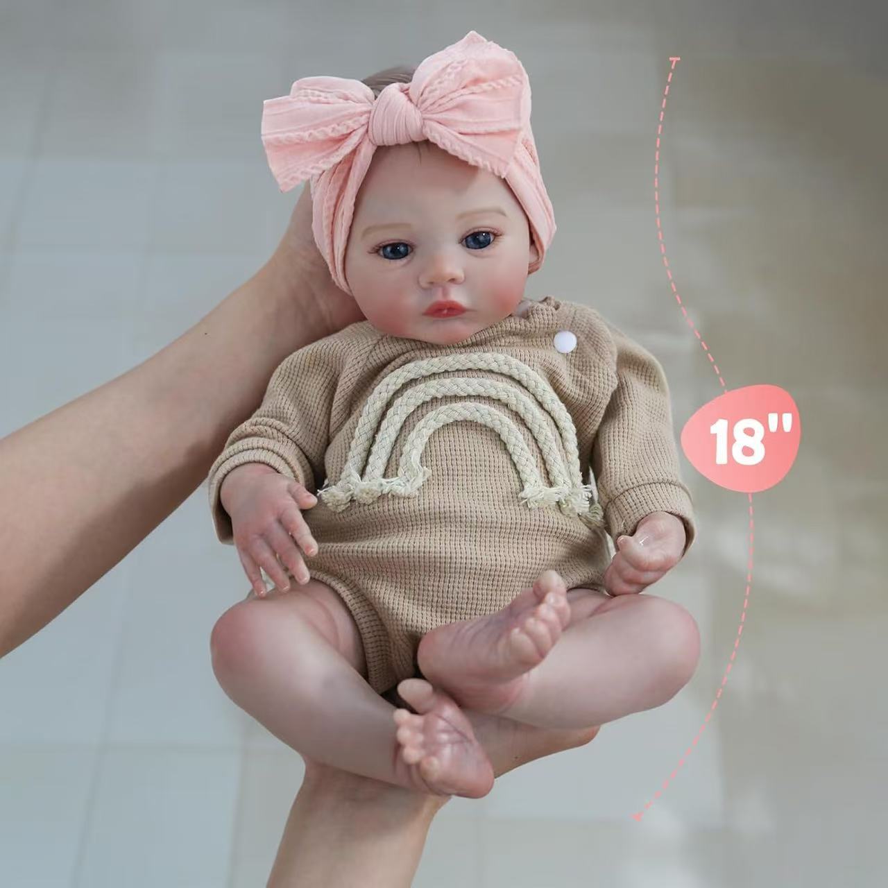 NPK 18inch manga larga Kazi simulación muñeca de juguete Meadow regalo de Navidad de cumpleaños para niños image 2