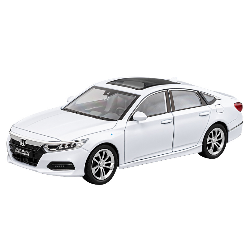 Original 1: 24 modelo de aleación Accord acústica y óptica de simulación de carro 4s tienda de regalos de automóviles adornos juguetes para niños