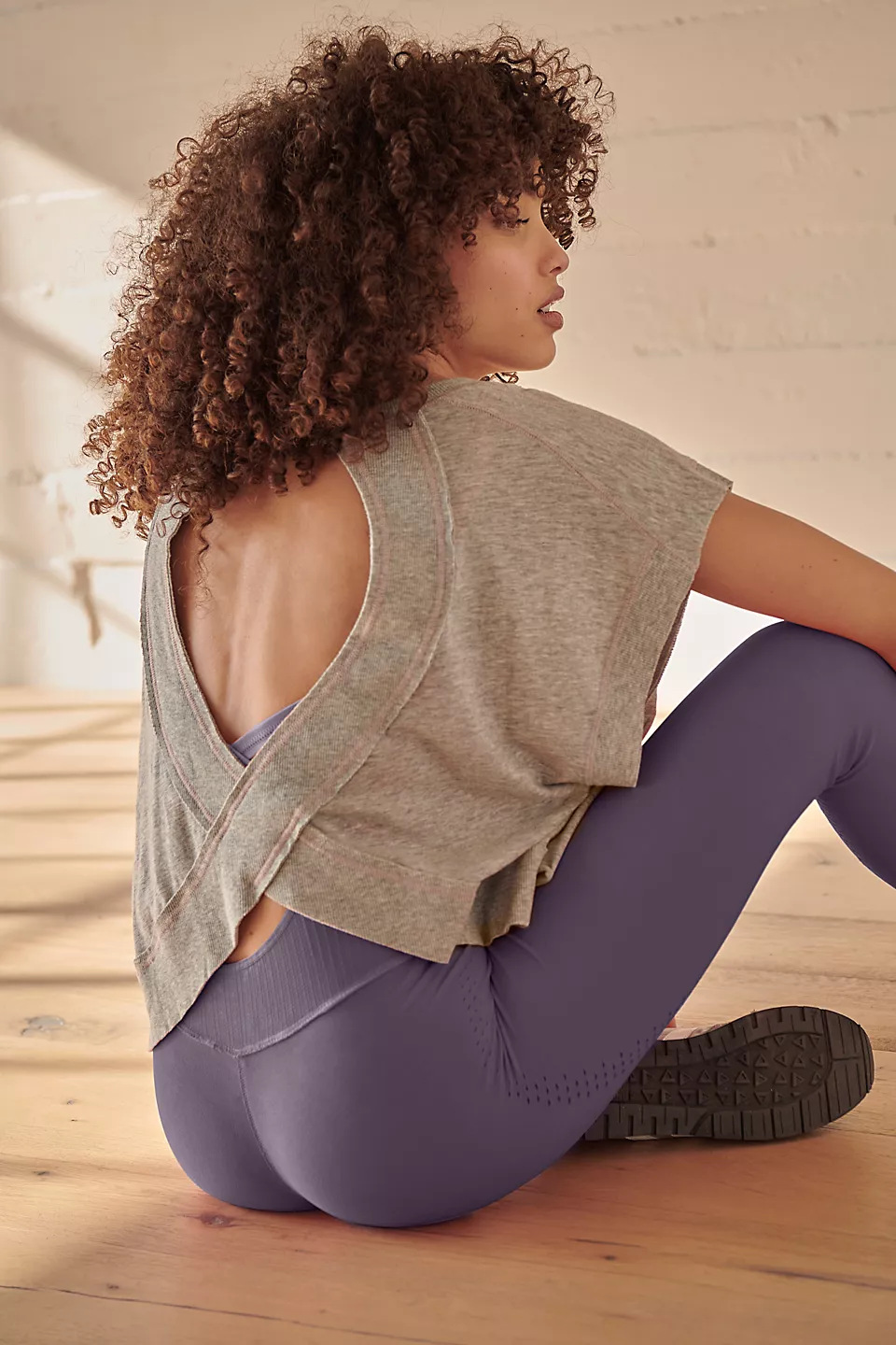 Women Clothing Women Beauty Back Exercise Yoga T Shirt Loose Casual Breathable