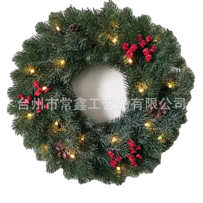 欧式仿真尤加利白果花环 墙壁挂婚庆迎宾装饰品家居仿真花环批发