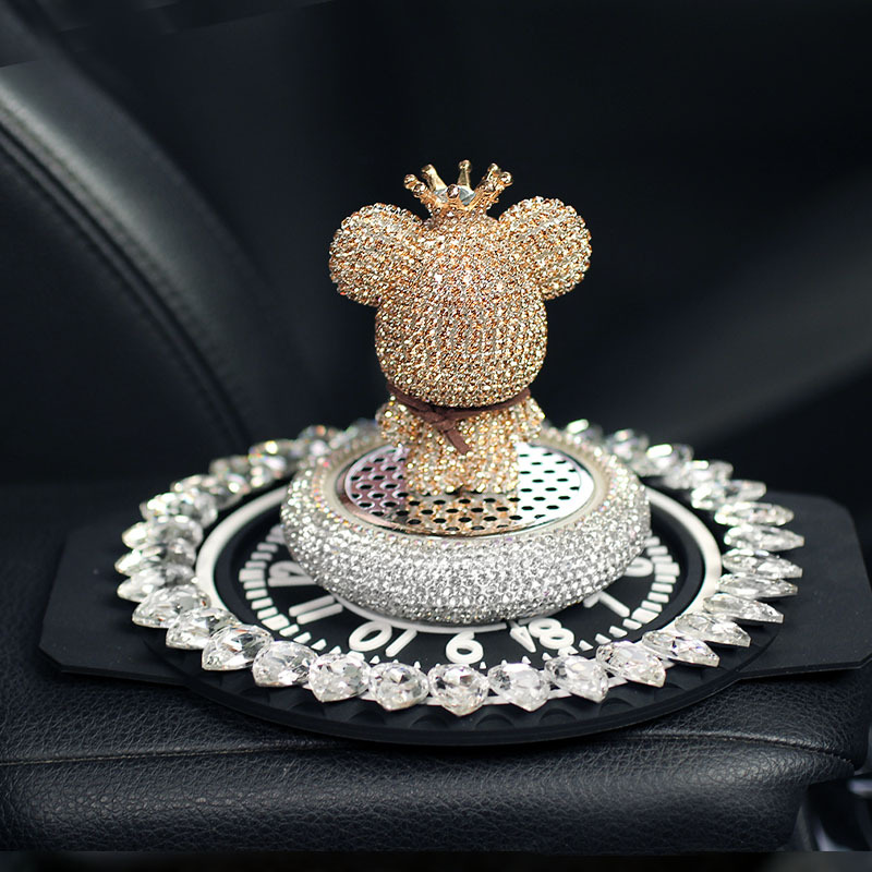 Decoraciones de automóviles creativas lindas diamantes hechas a mano osos decoraciones de automóviles decoraciones de automóviles diosas