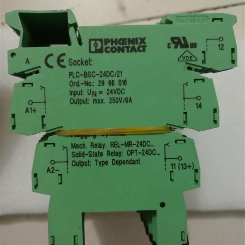 A029*全新菲尼克斯继电器底座 PLC-BSC-24DC/21 现货 2966016