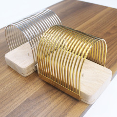 Kitchen toast bread cutter baking tool slicer bread machine slicing rack wood stand toast slicer