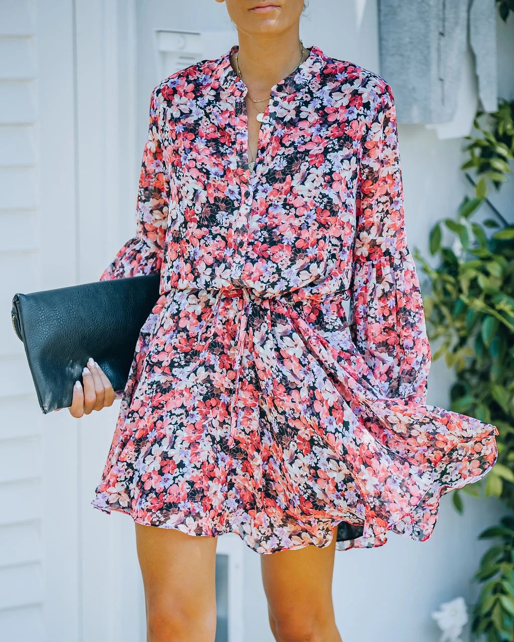 A-line dress side view