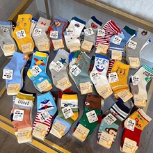 新款日单西松屋童袜春秋冬袜子男女儿童中筒袜子支持一件代发