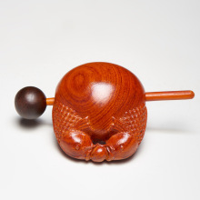 花梨木雕木鱼法器红木木鱼寺庙诵经木鱼打击乐器解压手工雕刻摆件