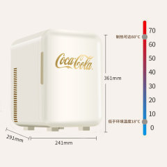 Coca-Cola Cross-Border 12L Refrigerated Car Mini Dormitory Home Dual-Purpose Electronic Cooling and Heating Box