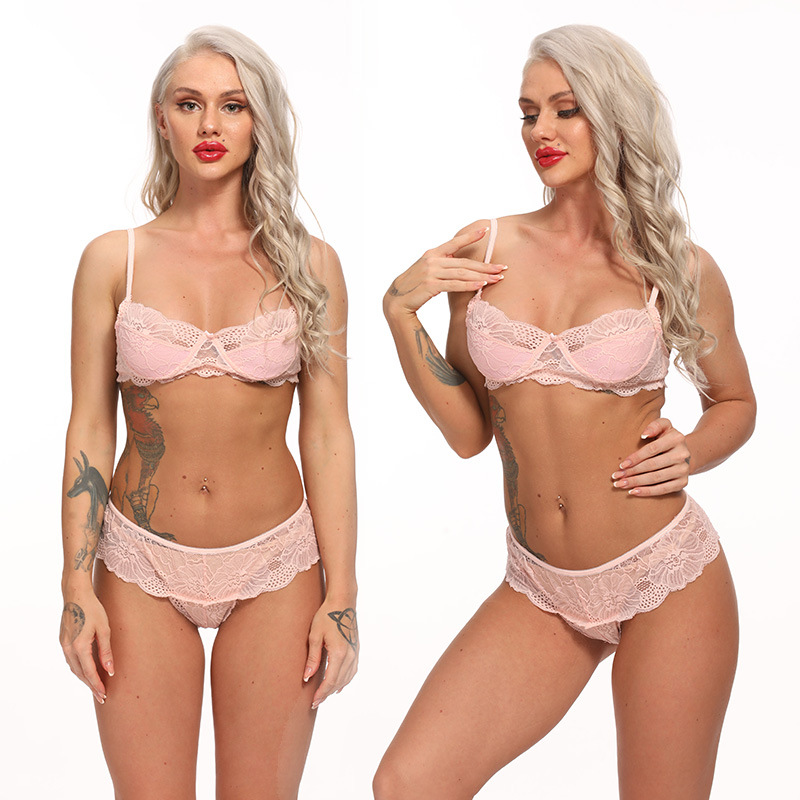 대외 무역 유럽과 미국 섹시 속옷 섹시한 관점 노 이륙 세트 스틸 브래지어 세트 브래지어 팬티 조합 잠옷
